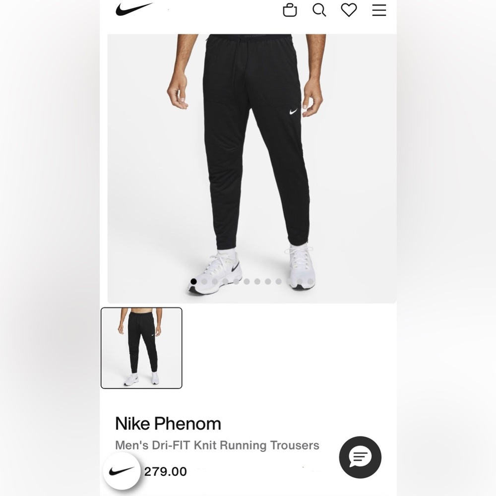 Nike Men’s Black Dri-FIT Training Pants